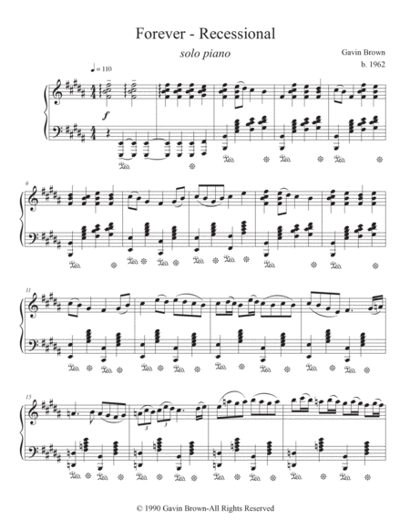 Forever - Recessional for Solo Piano image number null