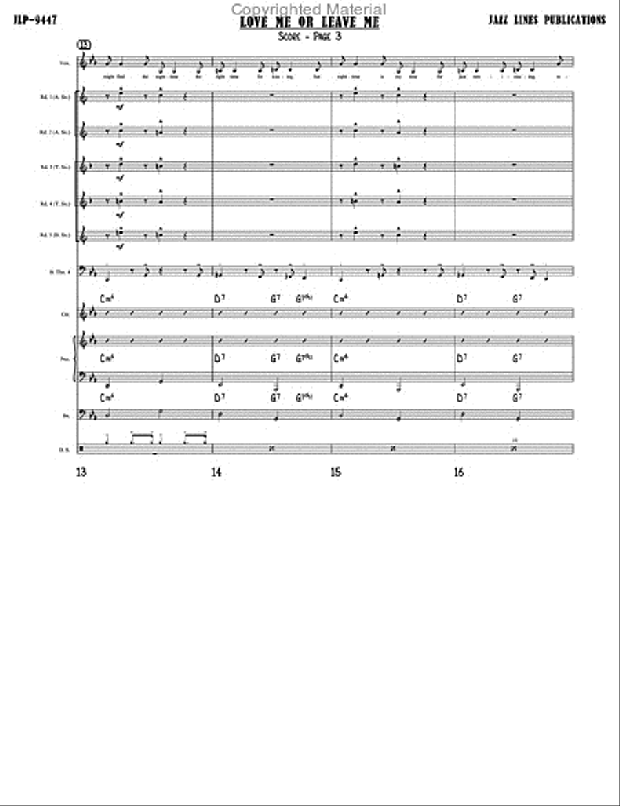Love Me Or Leave Me Love Me Or Leave Me Orchestra scores gallery preview page 6
