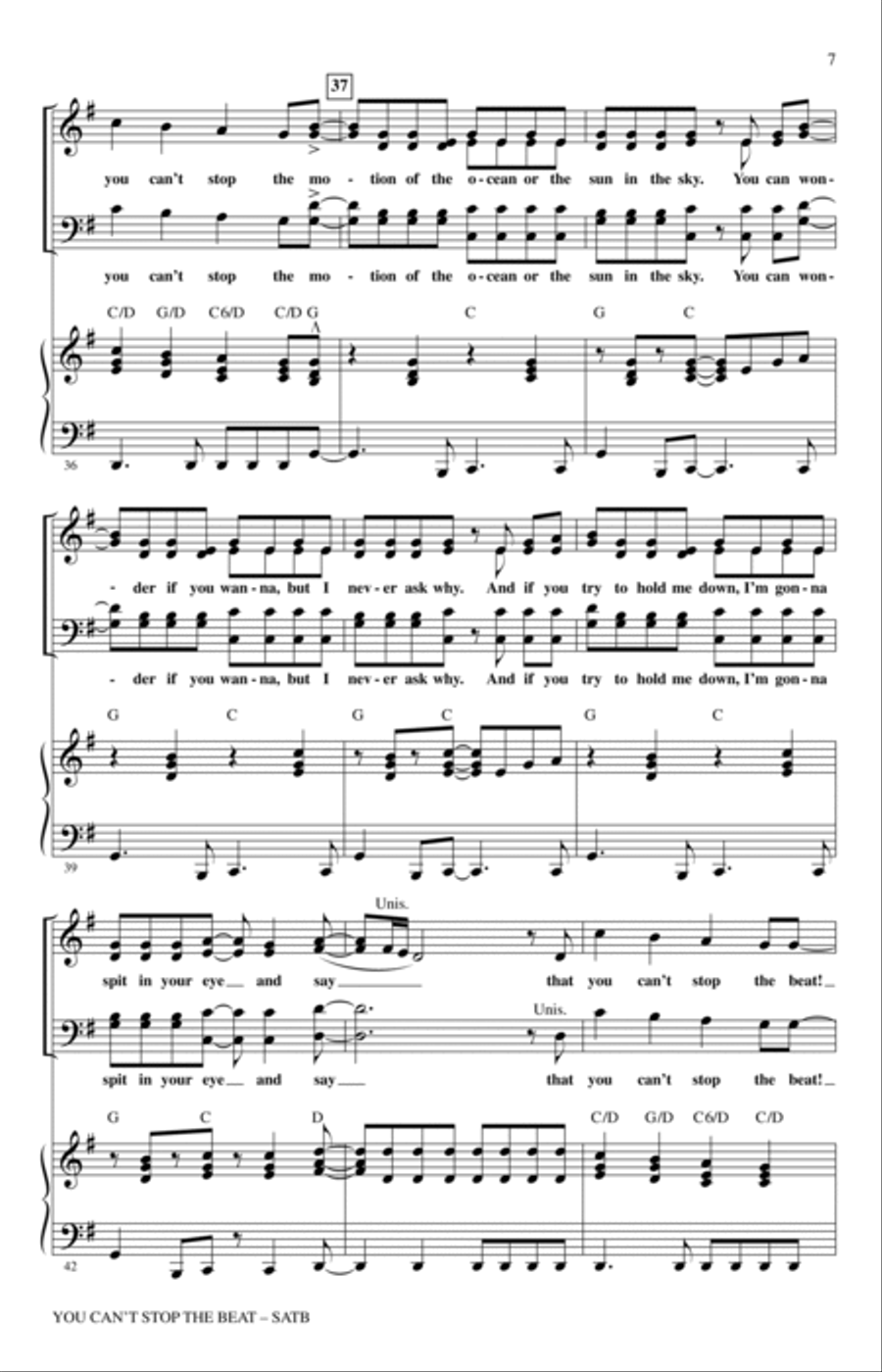 You Can't Stop The Beat (from Hairspray) (arr. Roger Emerson) 4-Part scores gallery preview page 5
