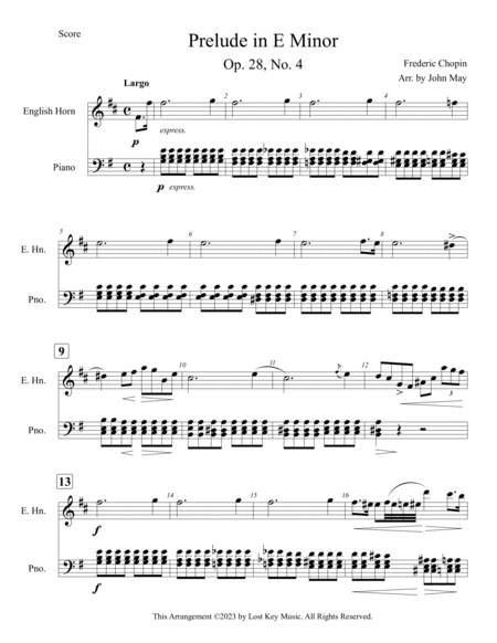 Prelude in E minor-English Horn Solo image number null