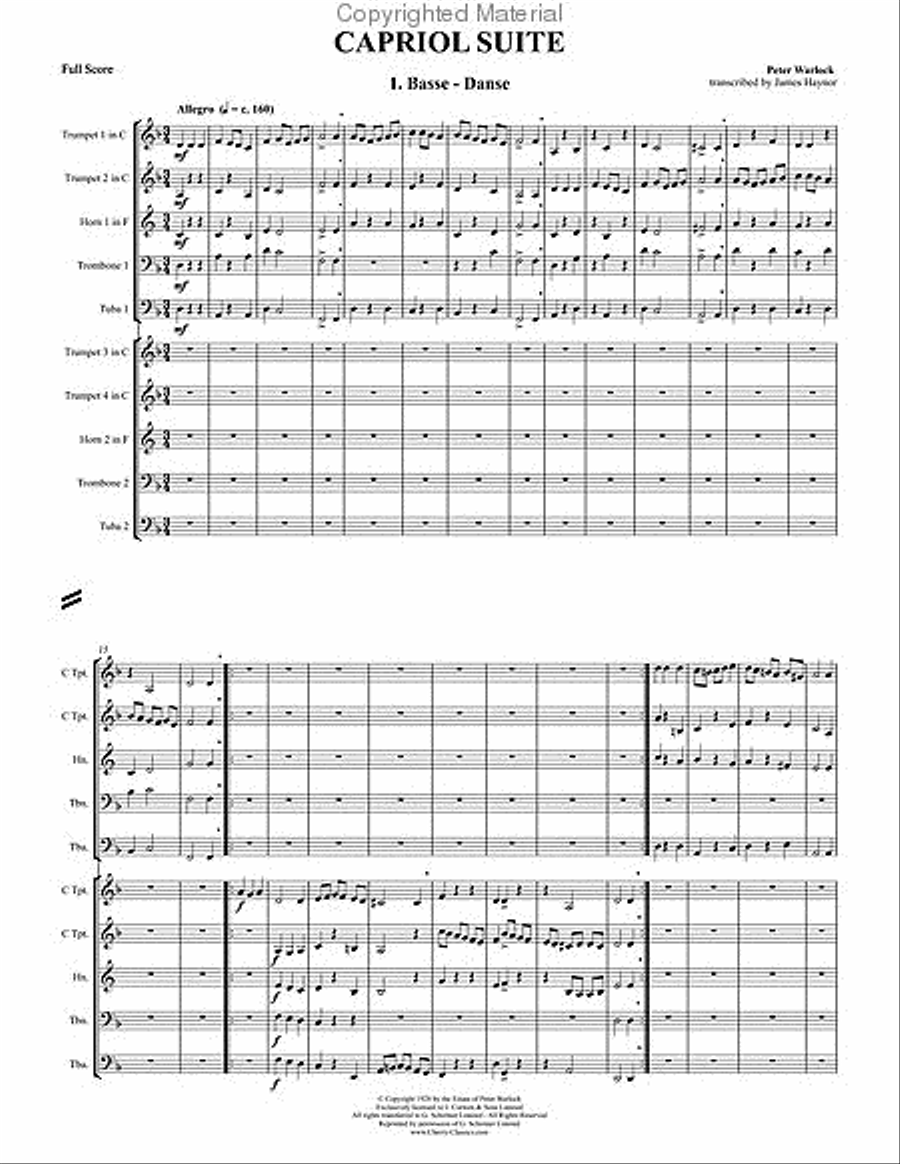 Capriol Suite Score scores gallery preview page 2