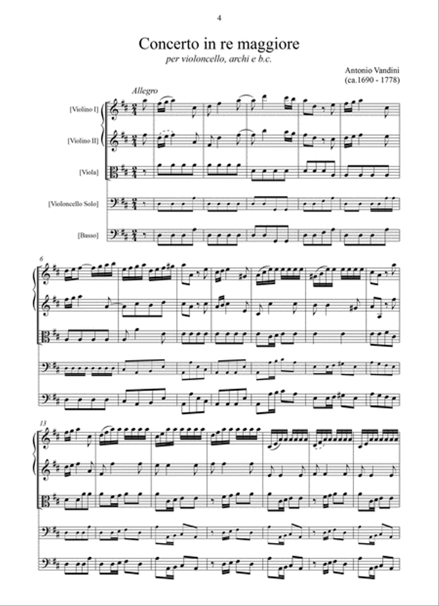 Concerto in re maggiore Concerto in re maggiore String Orchestra scores gallery preview page 2