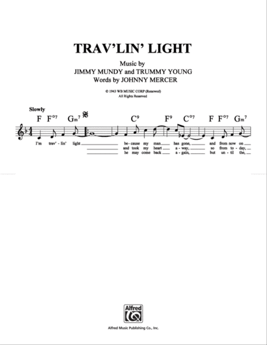 Trav'lin' Light Trav'lin' Light School and Community scores gallery preview page 1