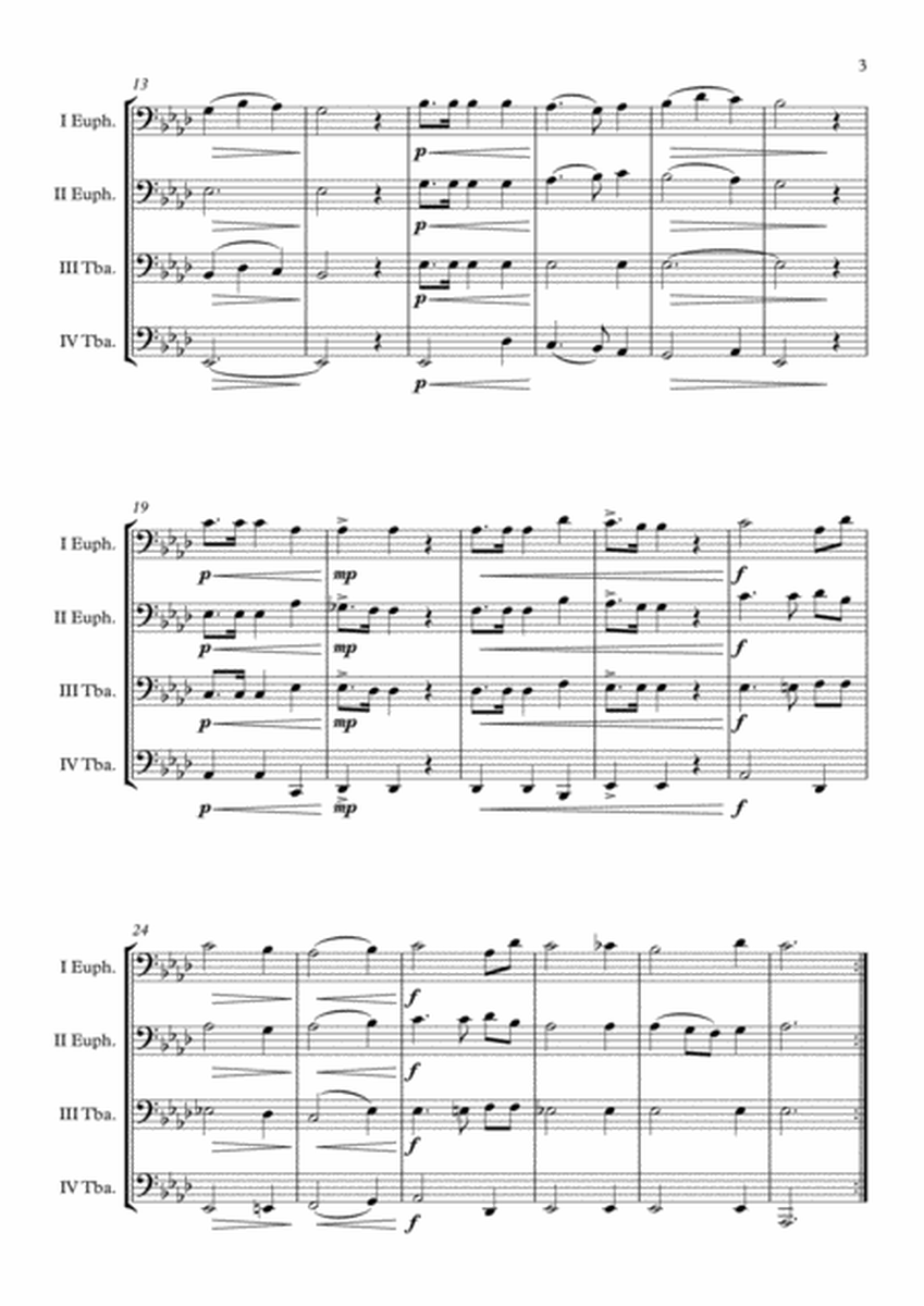 "Schweizerpsalm" (National Anthem of Switzerland) Tuba Quartet arr. Adrian Wagner image number null