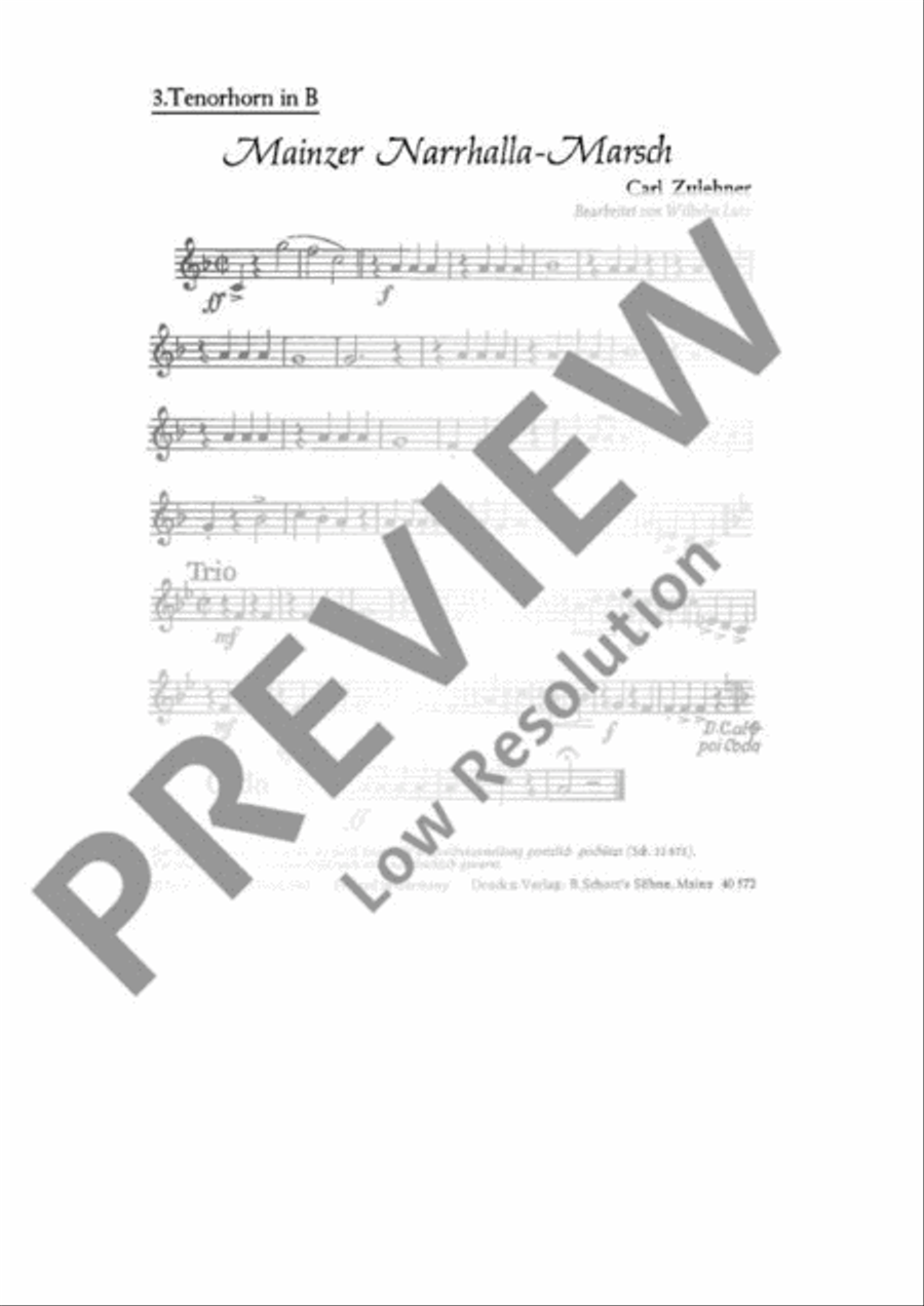 Mainzer Narrhalla-Marsch Horn scores gallery preview page 2