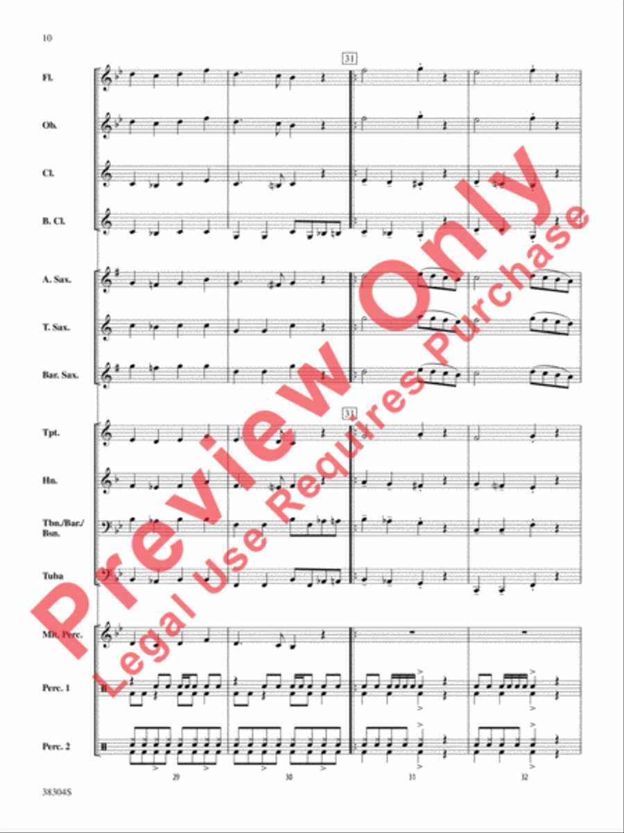 Saxes We Have Heard on High Concert Band scores gallery preview page 11