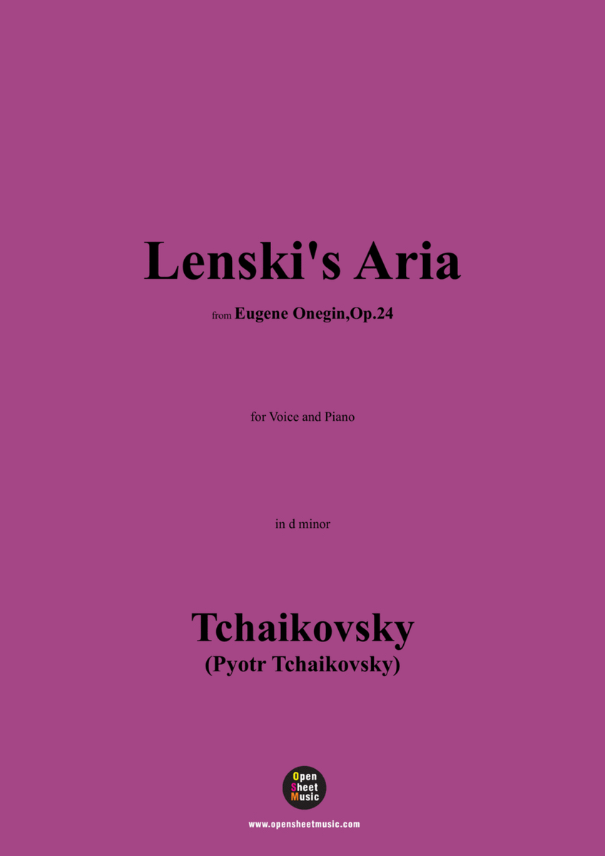 Tchaikovsky-Lenski's Aria,from 'Eugene Onegin,Op.24',Op.24,in d minor image number null