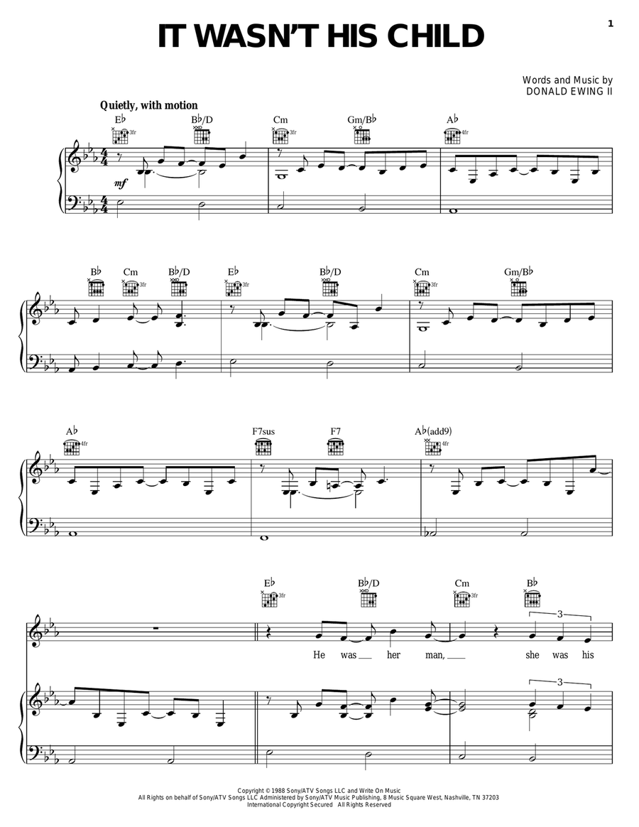 It Wasn't His Child It Wasn't His Child Acoustic Guitar scores gallery preview page 1