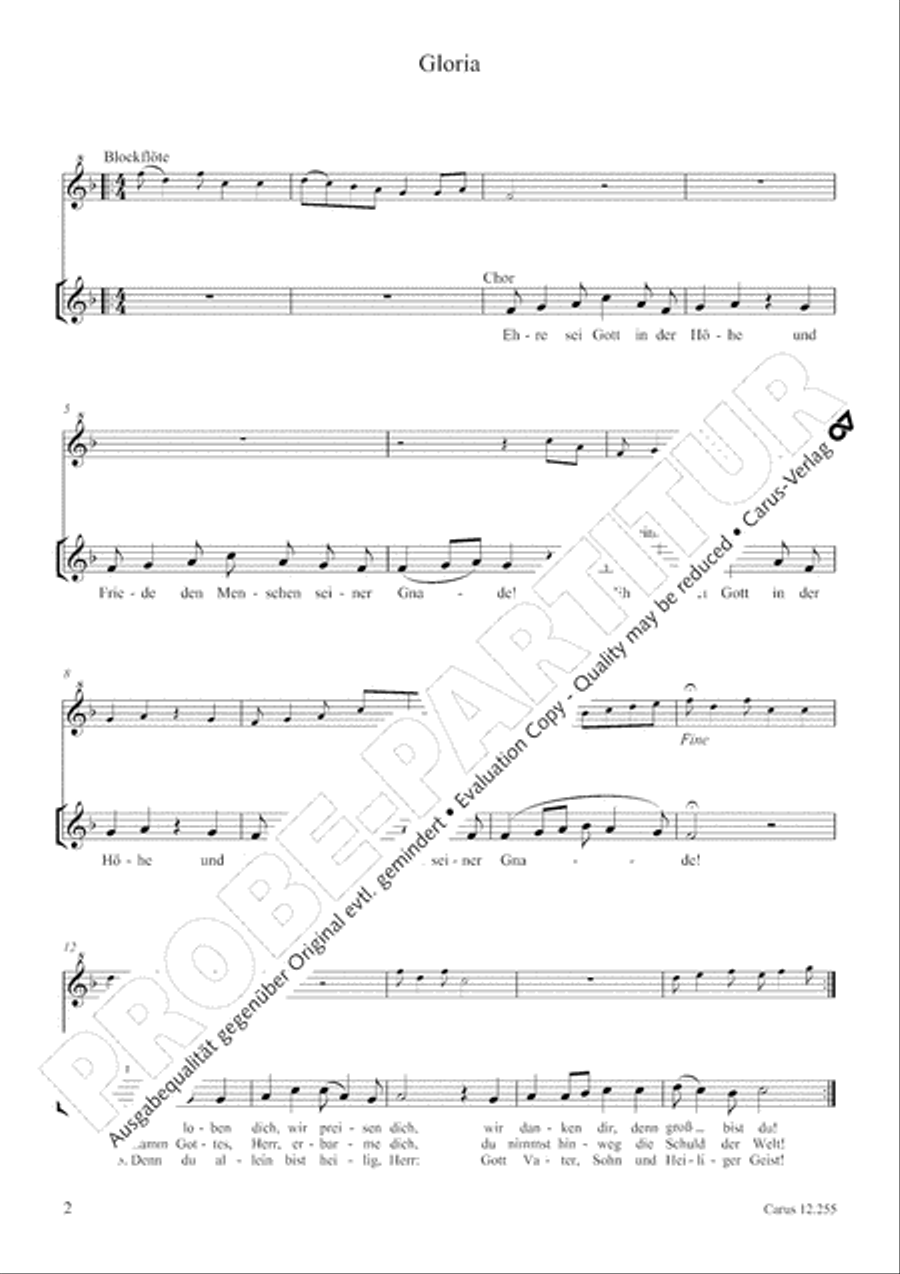 Missa minima Unison Choir scores gallery preview page 4