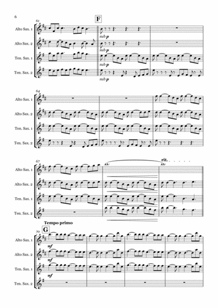 Waves - Saxophone quartet (AATT) image number null