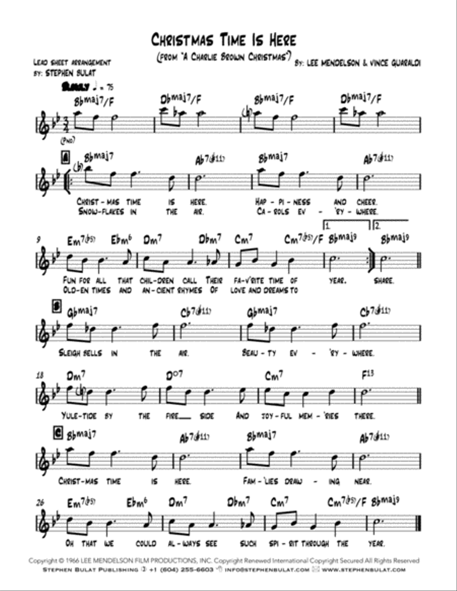 Christmas Time Is Here Large Ensemble scores gallery preview page 1