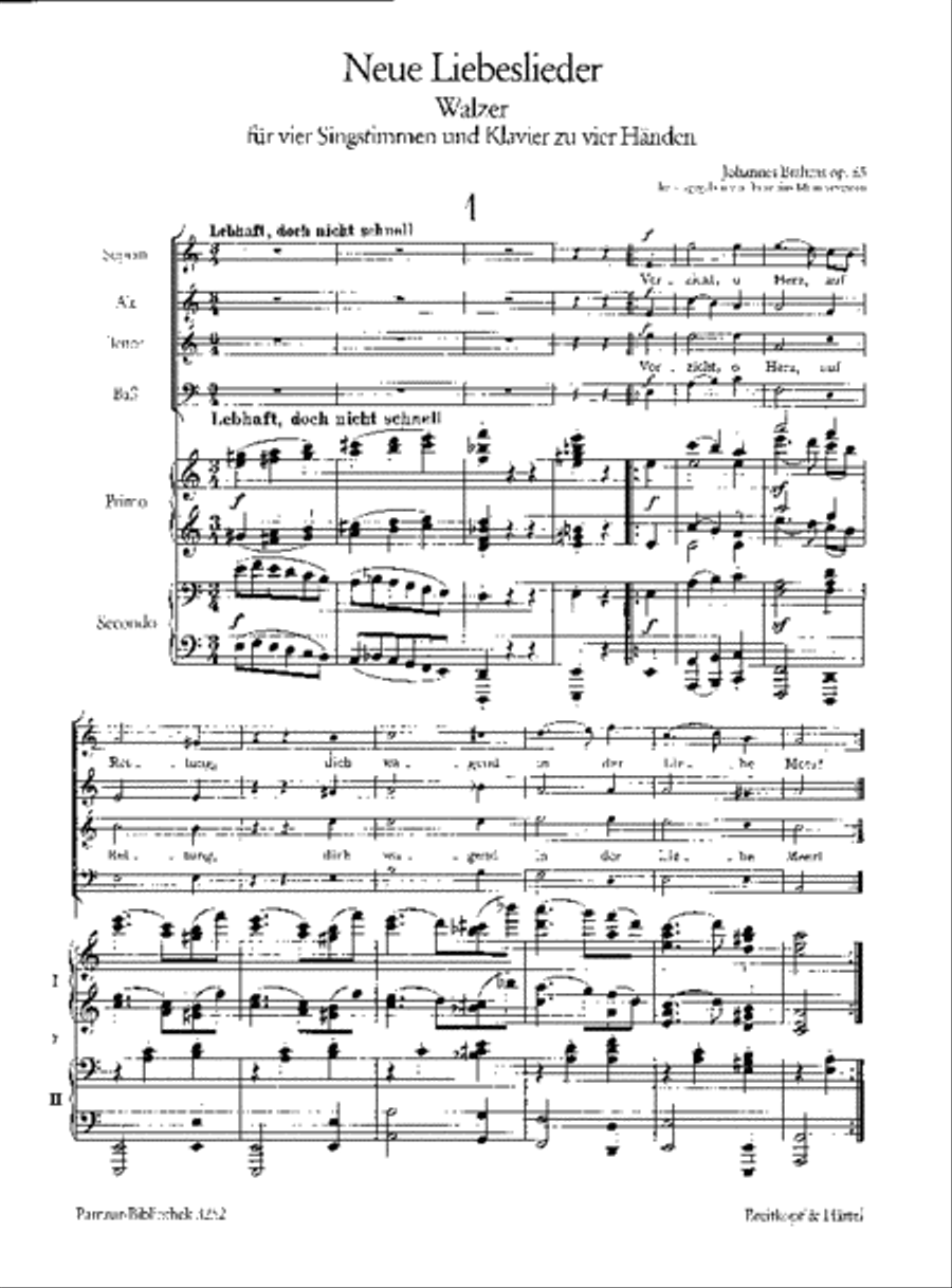 New Love Songs Op. 65 4-Part scores gallery preview page 2