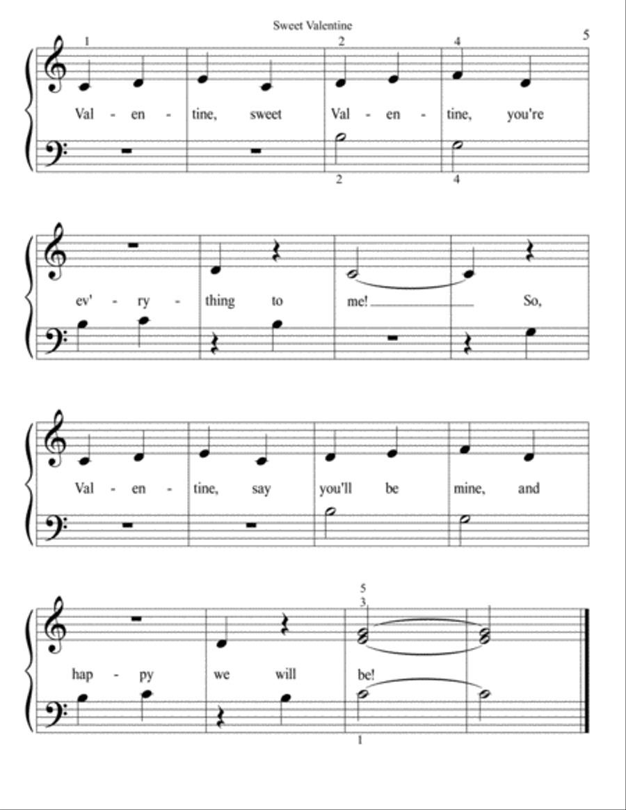 My Valentine's Day Fun Book Piano Method scores gallery preview page 6