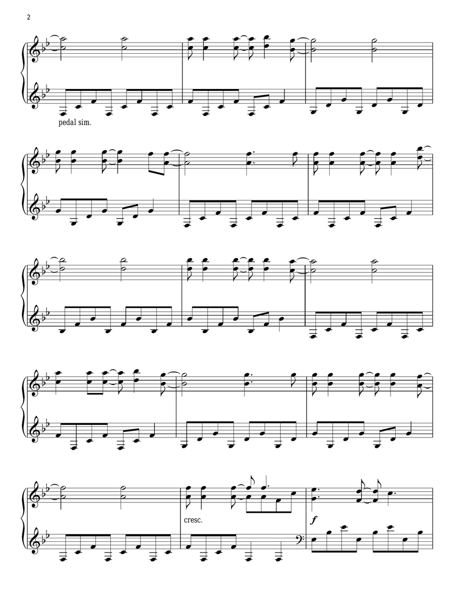 Let Down Piano Solo scores gallery preview page 2