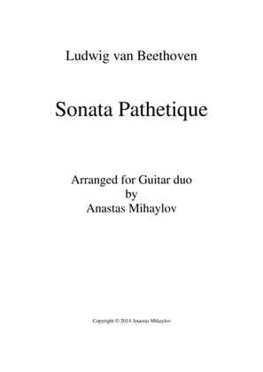 Sonata Pathetique (Guitar duo + tabs)