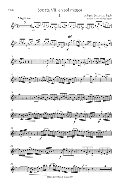 Bach Flute Sonata 7 in g minor image number null