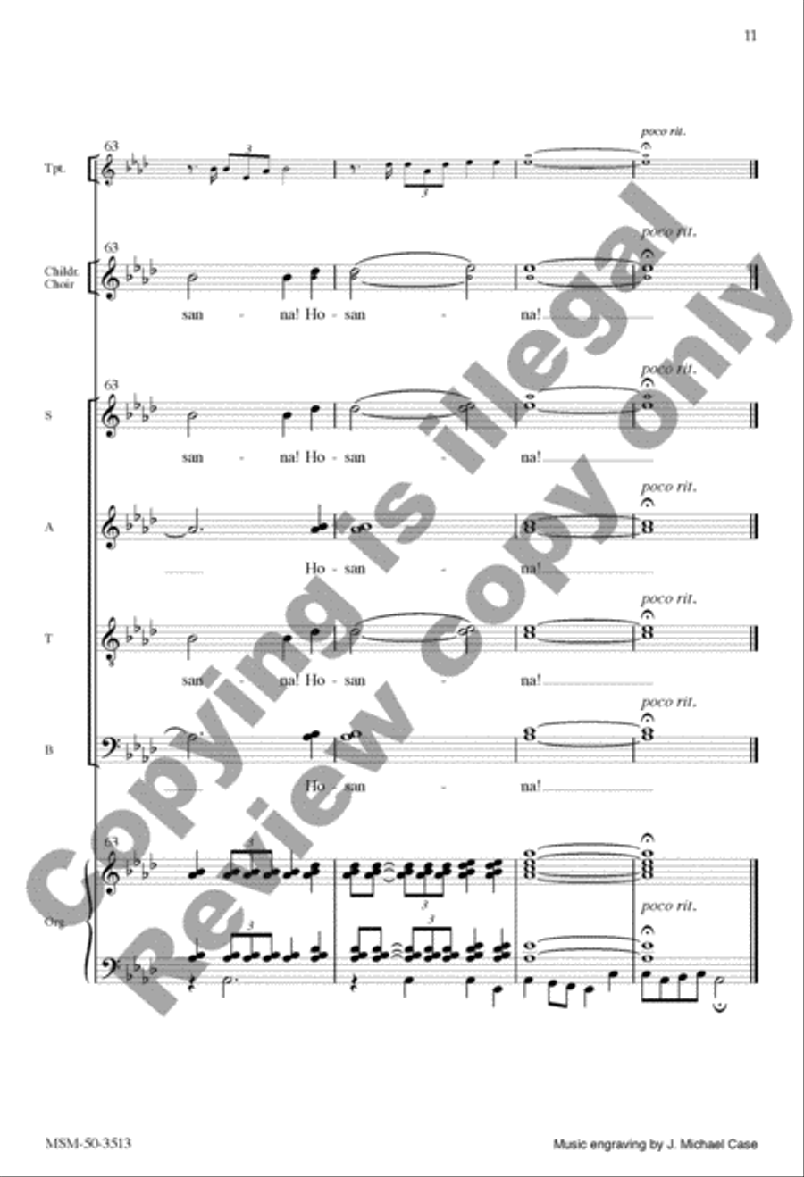 Hosanna, Hosanna! 4-Part scores gallery preview page 11