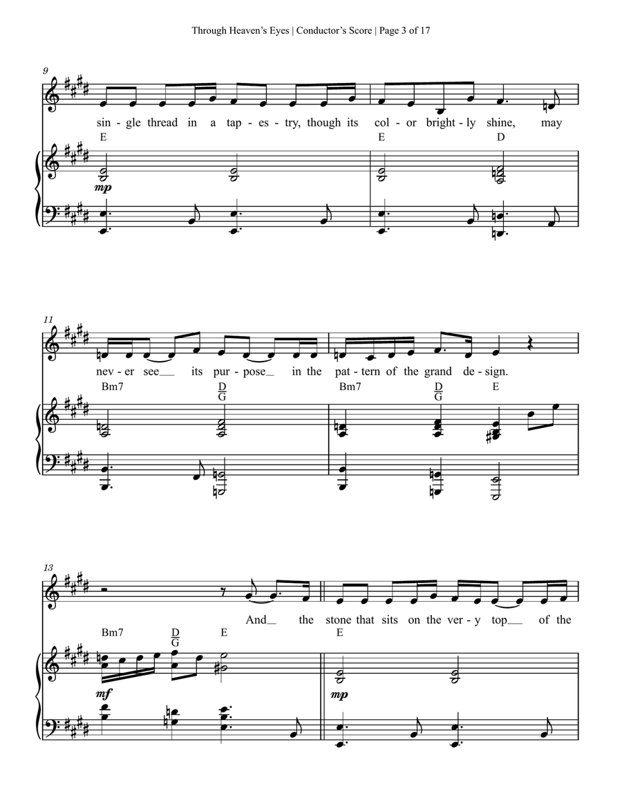 Through Heaven's Eyes 4-Part scores gallery preview page 3