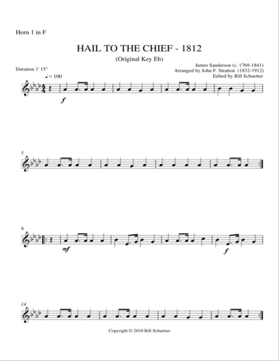 Hail To the Chief Trombone scores gallery preview page 4