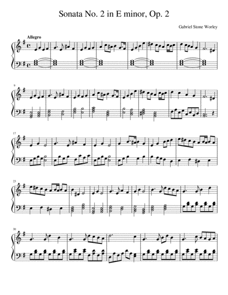 Sonata No. 2 in Em, Op. 2 image number null