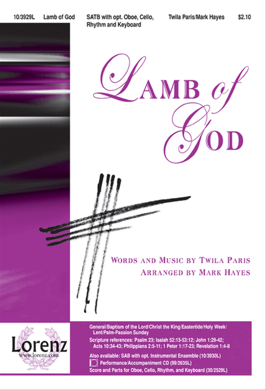 Lamb of God 4-Part scores gallery preview page 1