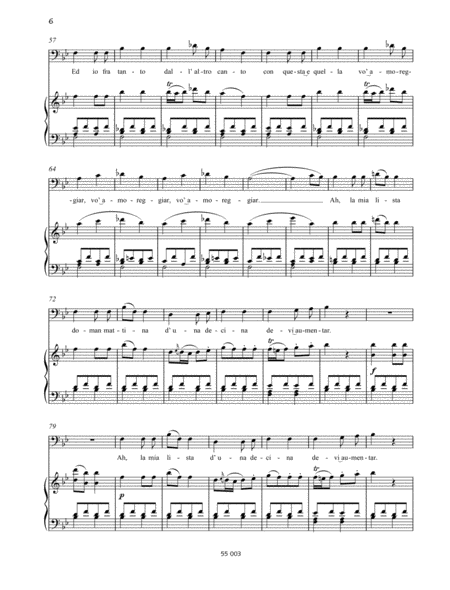 Fin ch'han dal vino by Wolfgang Amadeus Mozart Voice - Digital Sheet Music