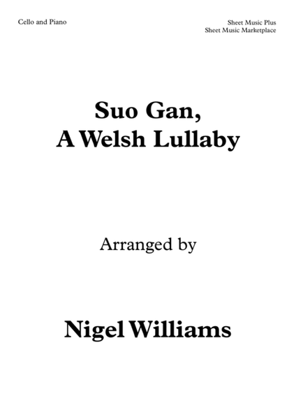 Suo Gan, A Welsh Lullaby, for Cello and Piano image number null