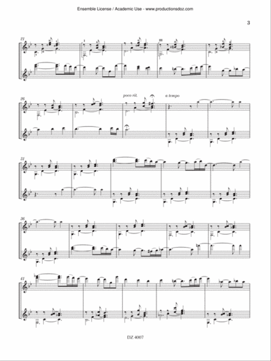 The Blue Feelings of Autumn Classical Guitar scores gallery preview page 3