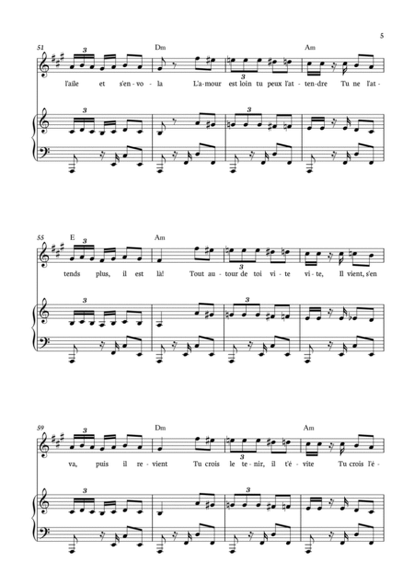 Habanera from Carmen for Baritone Saxophone with piano and chords. image number null