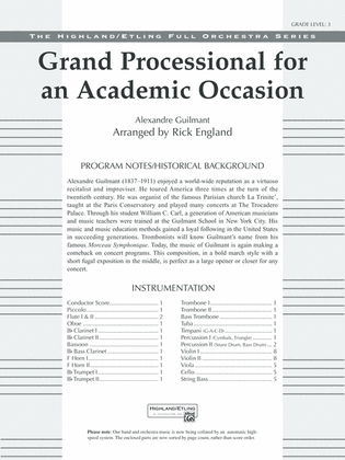 Grande Processional for an Academic Occasion: Score