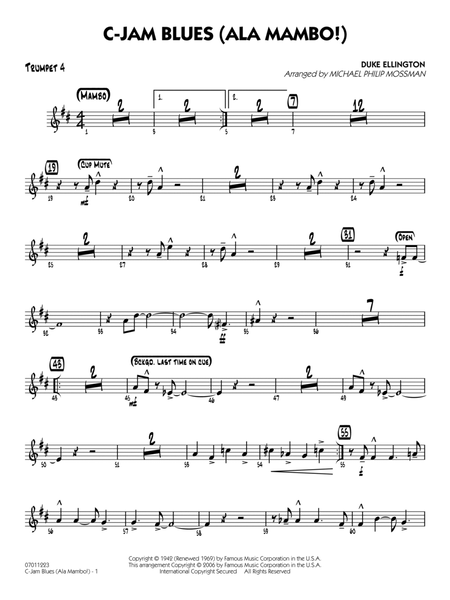 C-Jam Blues (ala Mambo!) (arr. Michael Philip Mossman) - Trumpet 4