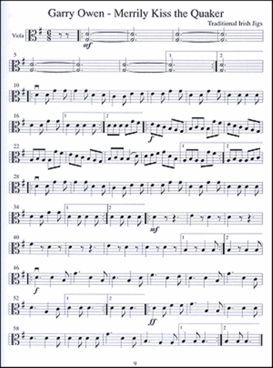 Celtic Fiddle Tunes for Solo and Ensemble - Viola, Violin 3 & Ensemble Score String Duet scores gallery preview page 9