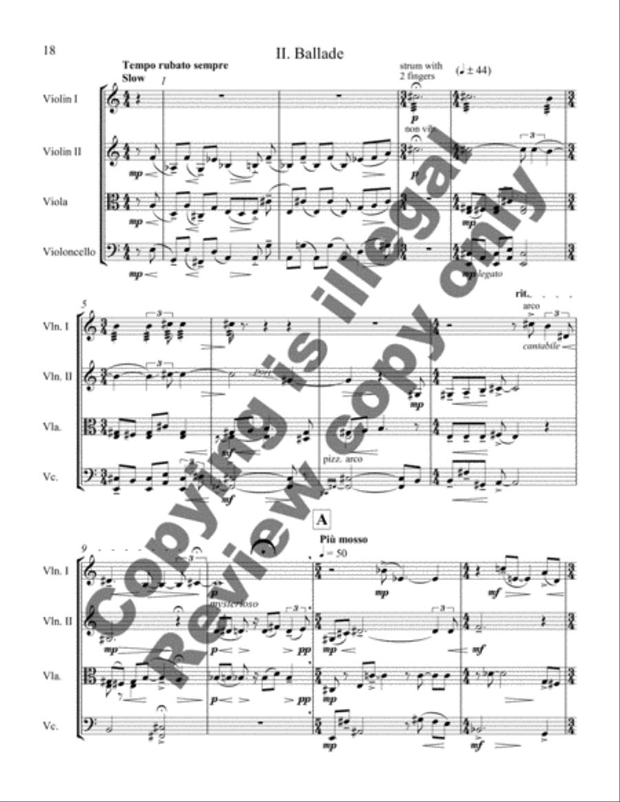 Life in Wayang Life in Wayang String Quartet scores gallery preview page 5