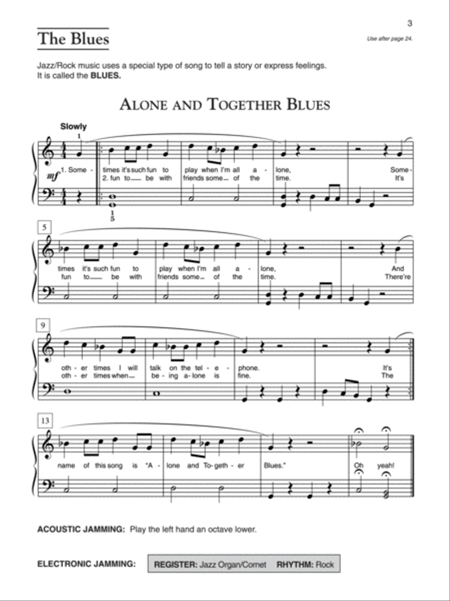 Alfred's Basic Jazz/Rock Course Lesson Book Piano Method scores gallery preview page 3