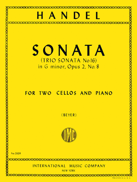 George Frideric Handel: Sonata in G minor, Op. 2 No. 8 (BEYER)