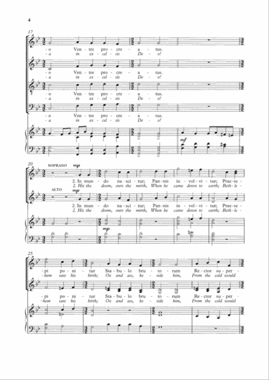 Personent hodie Personent hodie 4-Part scores gallery preview page 4