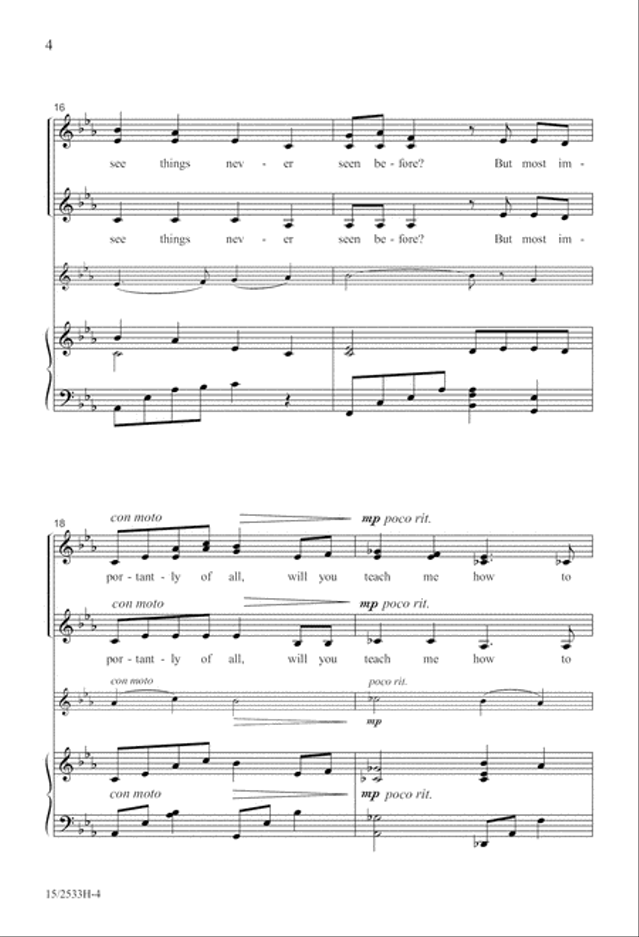 Will You Teach Me? SSA scores gallery preview page 4