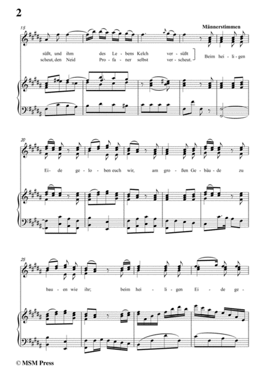Mozart-Zum Schluβ der logenversammlung,in B Major,for Voice and Piano image number null