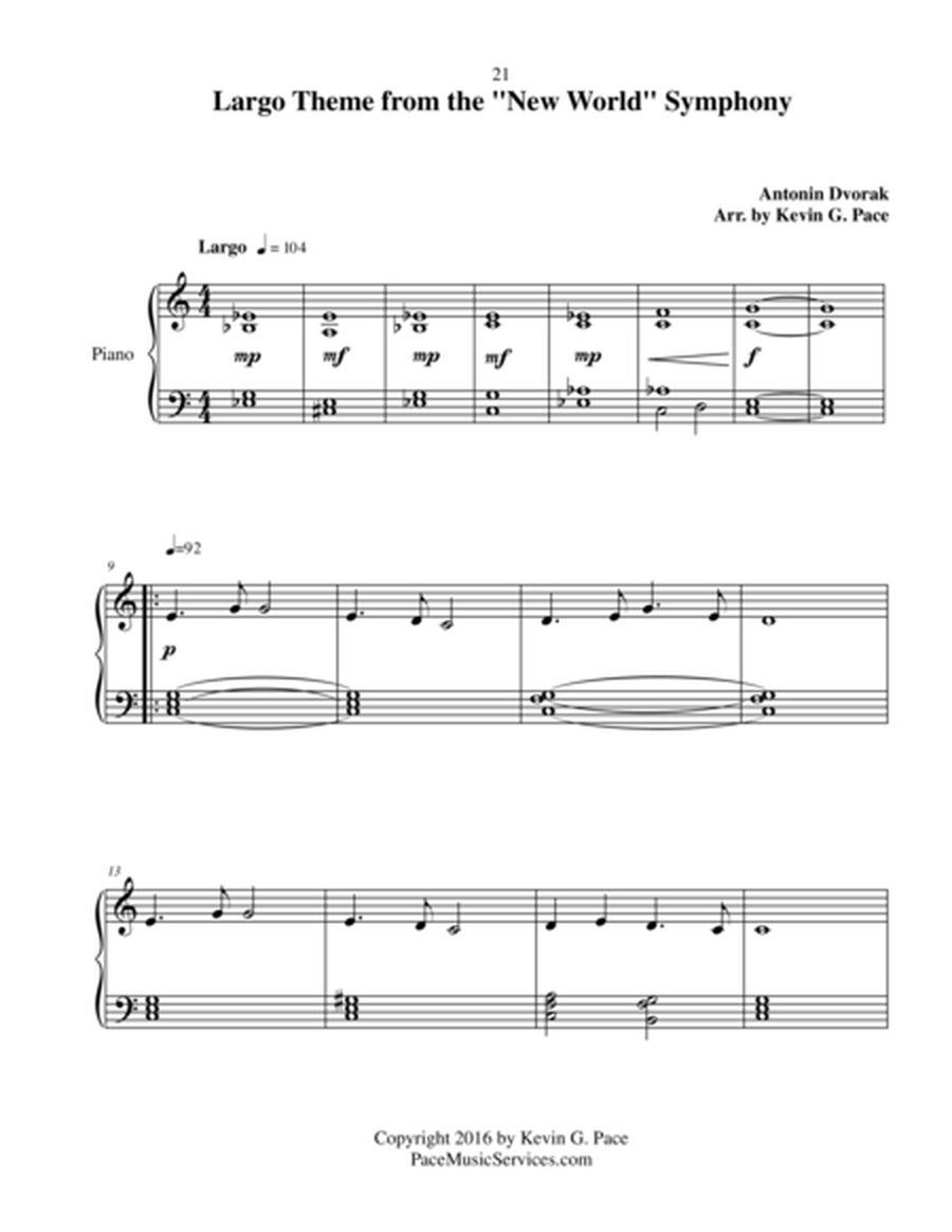 Largo from the "New World" Symphony - Theme for easy piano solo image number null