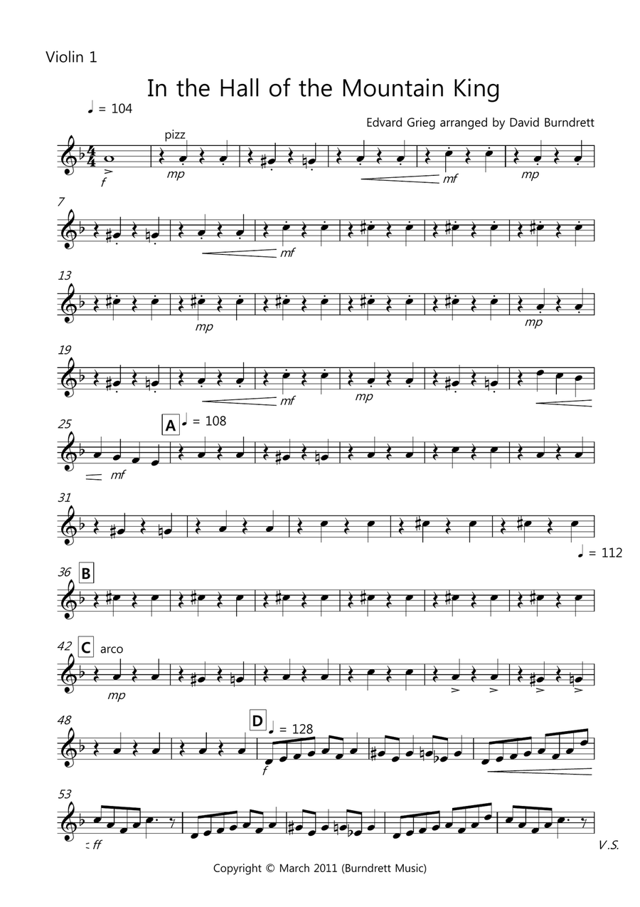 In the Hall of the Mountain King for Beginner and Advanced String Orchestra String Orchestra scores gallery preview page 6