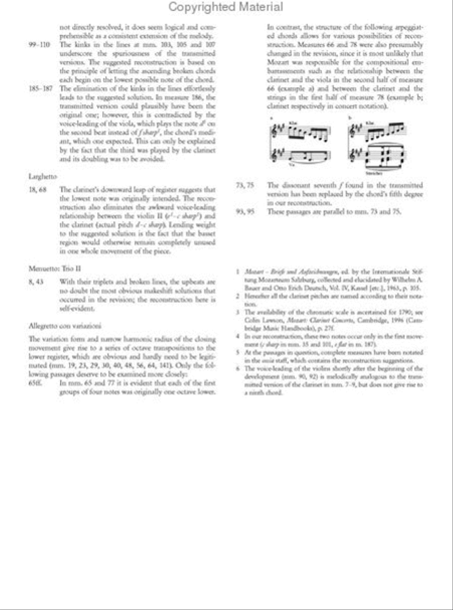 Quintet in A major K. 581 Set of Parts scores gallery preview page 5