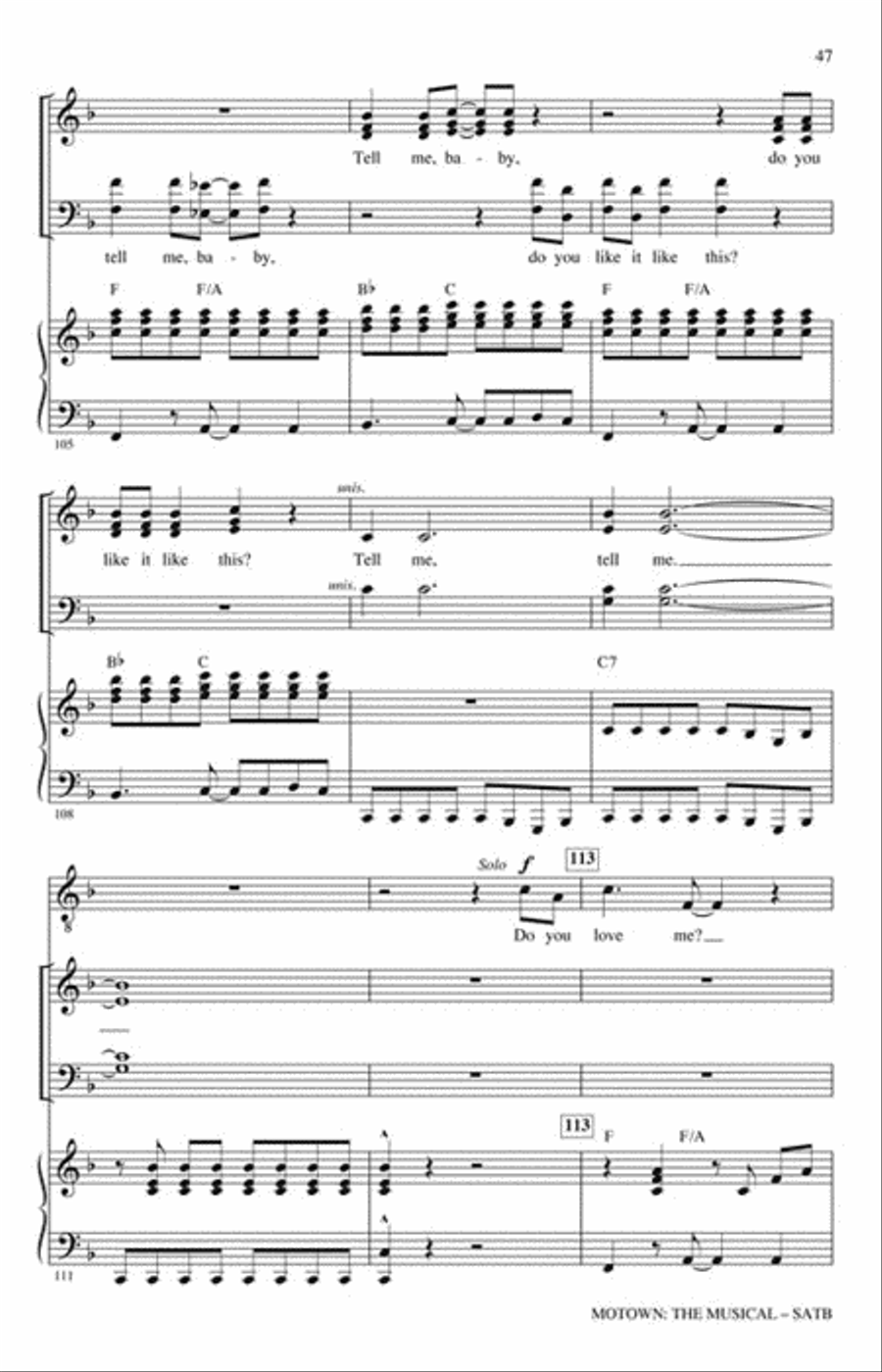 Motown: The Musical Motown: The Musical 4-Part scores gallery preview page 6