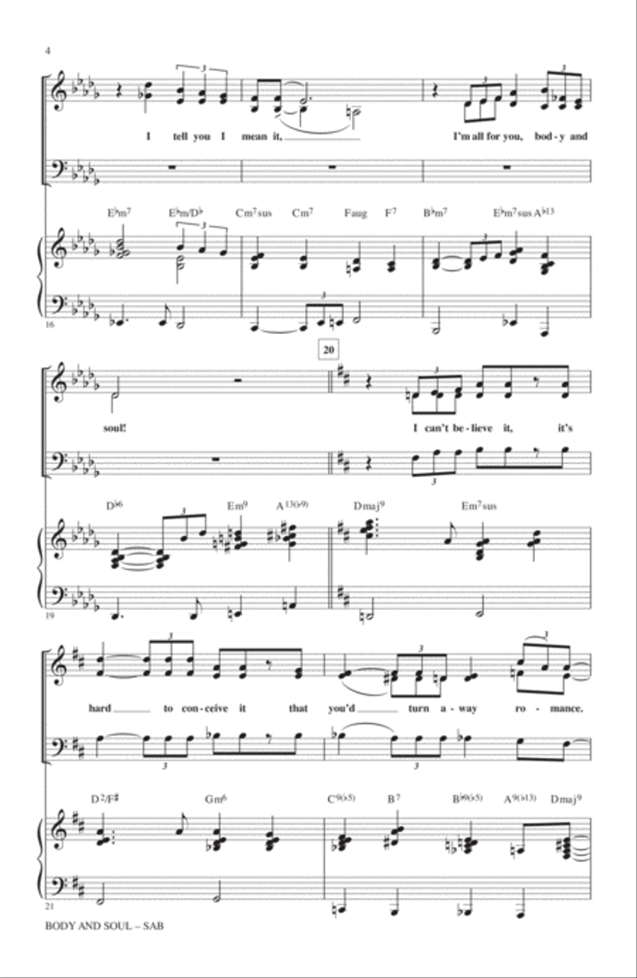 Body And Soul 3-Part scores gallery preview page 3