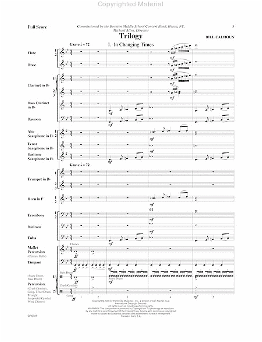 Trilogy Trilogy Concert Band scores gallery preview page 4
