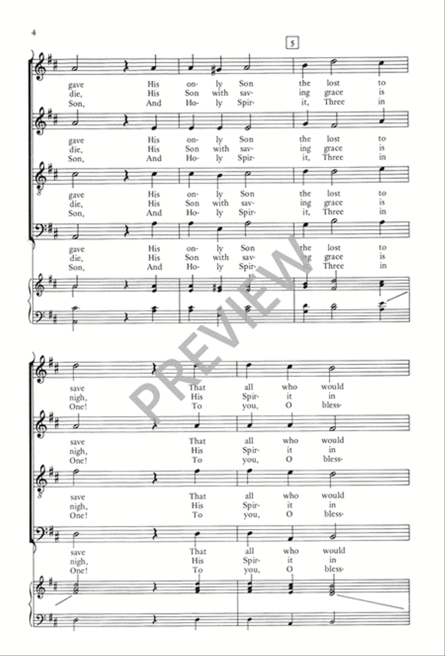 God Loved the World 4-Part scores gallery preview page 7