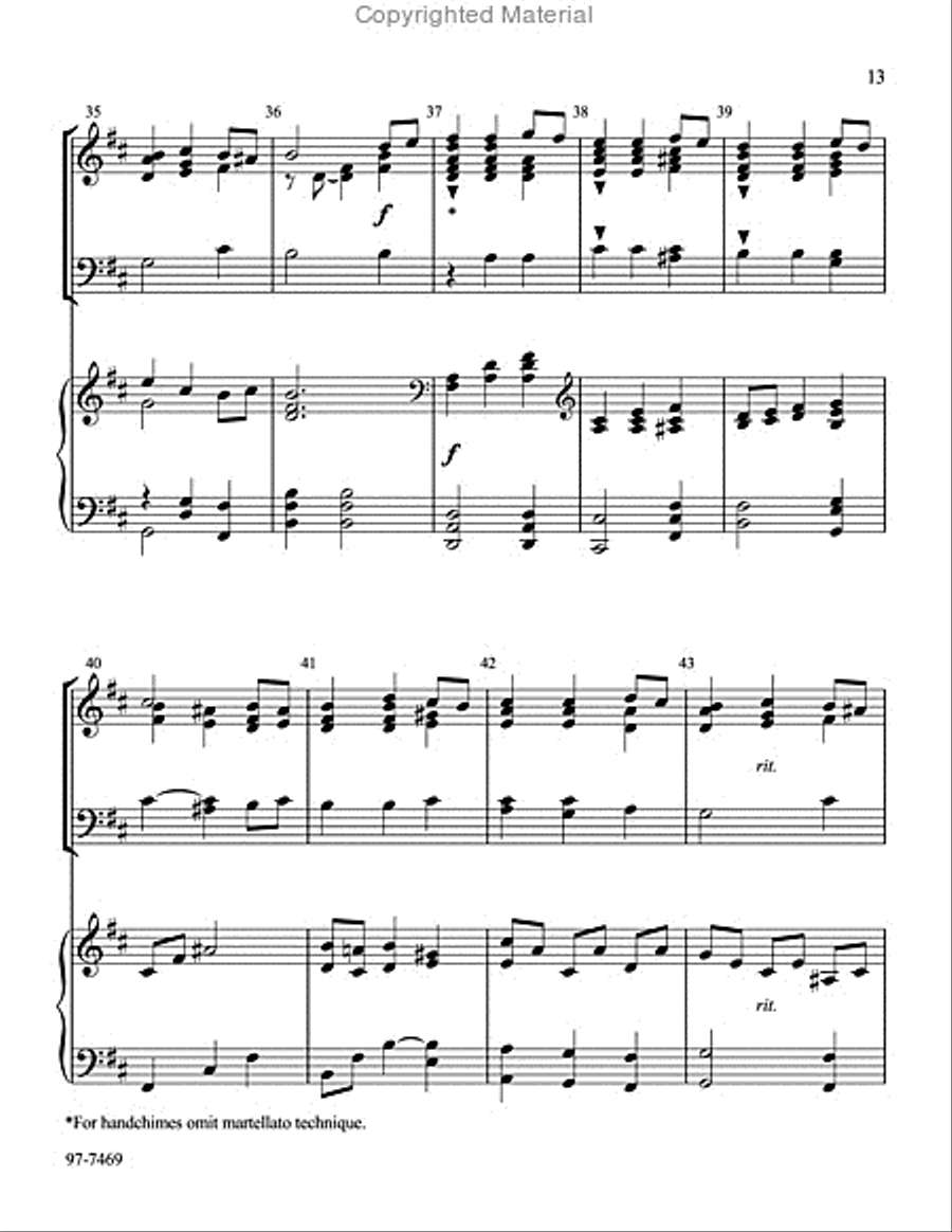 Lenten Folio for Handbells and Piano Handbell Choir scores gallery preview page 13