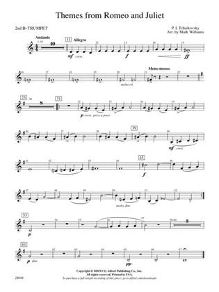 Romeo and Juliet, Themes from: 2nd B-flat Trumpet