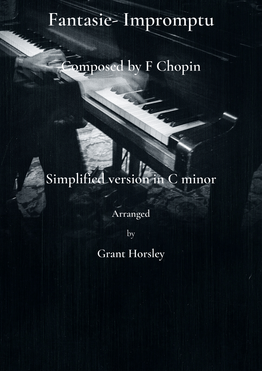 Fantasie-Impromptu F. Chopin. Piano solo (Simplified version in C minor) Piano Method scores gallery preview page 1