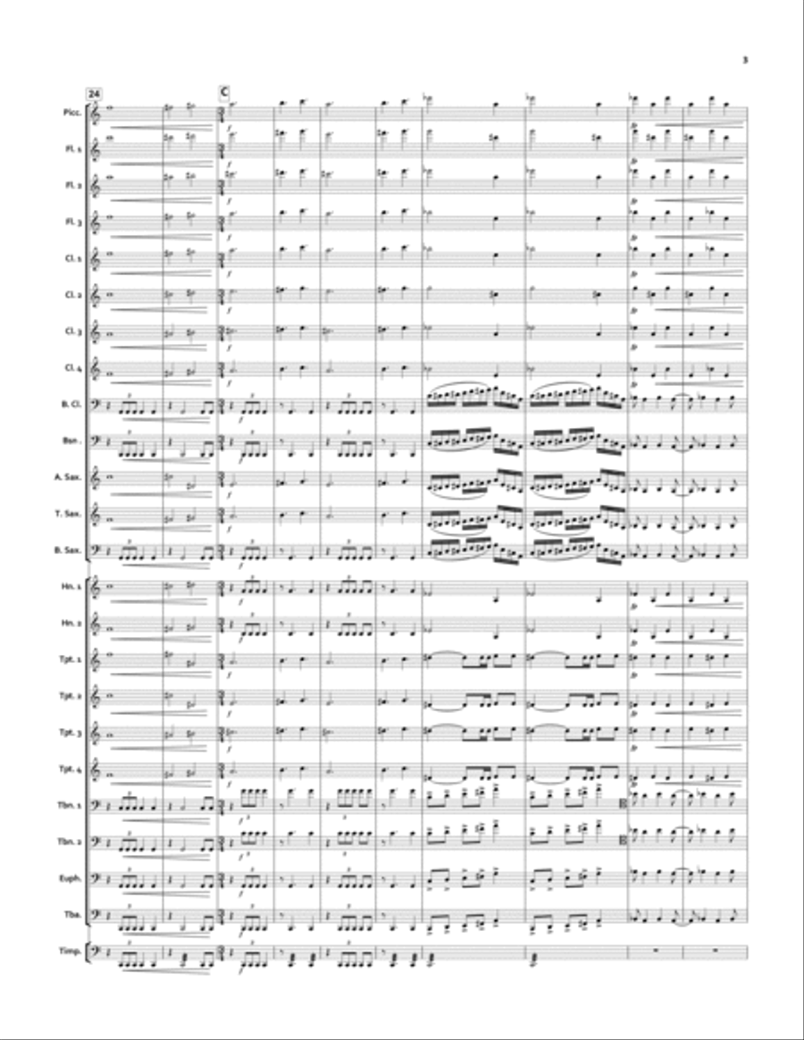 Purgatory, One-Act Opera for Wind Ensemble and Voices Concert Band scores gallery preview page 3