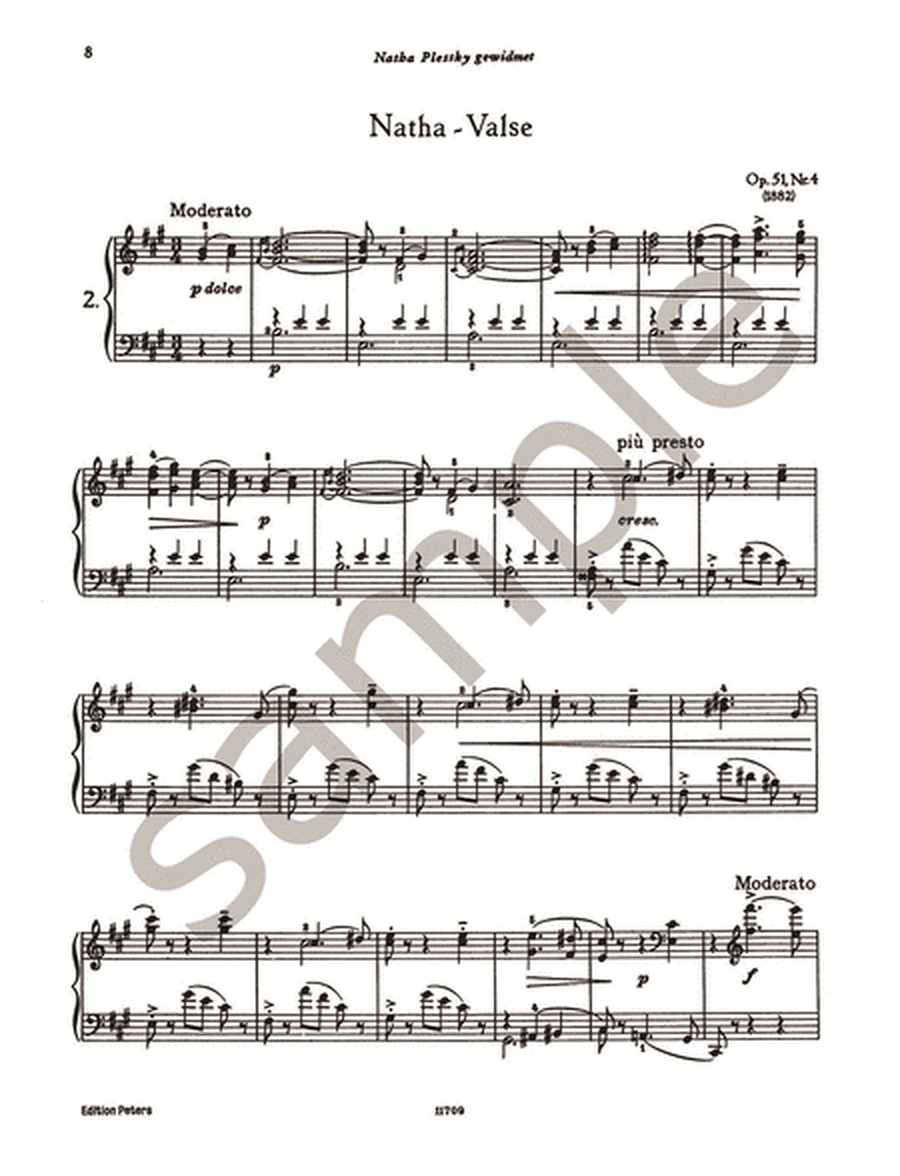 Selected Piano Works -- 14 Pieces from Opp. 51, 72